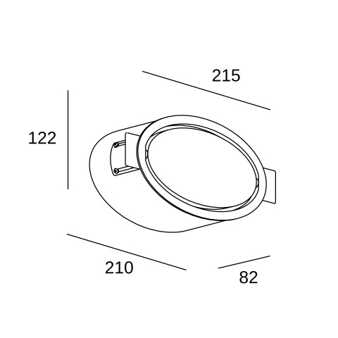 Встраиваемый настенный светильник LEDS C4 Ely, 05-7564-14-M1, белый, 3000 K, 9.8 Вт