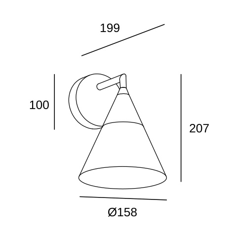 Настенный бра LEDS C4 Veneto, 05-7588-DO-DO, Polished латунь, 2700 K, 8.3 Вт