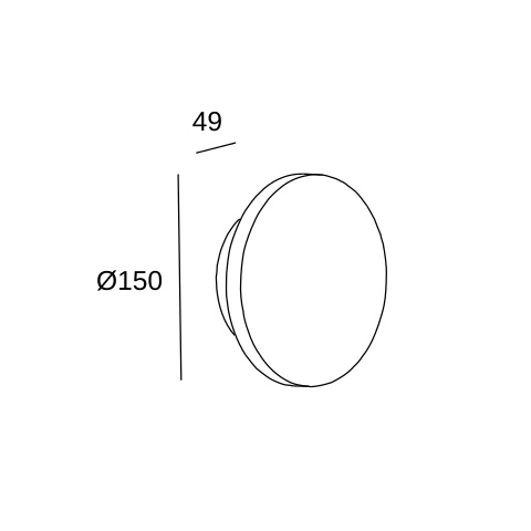 Настенный светильник LEDS C4 Ges Deco Round, 05-7641-14-14, белый, 3000 K, 4 Вт