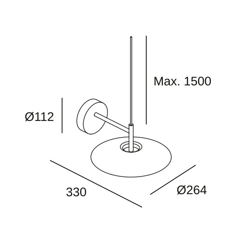 Настольный светильник LEDS C4 H, 05-7742-05-05, черный, 2700 K, 16.3 Вт