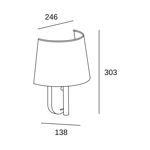 Настенный светильник LEDS C4 Screen, 05-7976-81-EL, Satin никель, 2700 K, 17.4 Вт