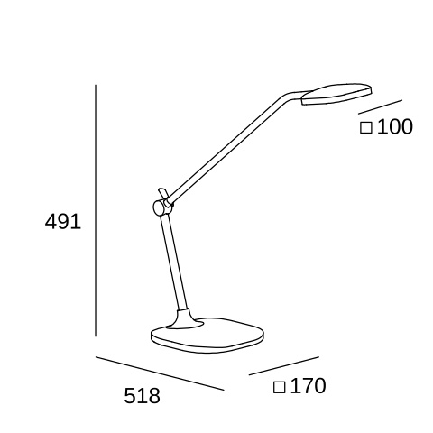 Настольная лампа LEDS C4 Queen, 10-3273-21-05, хром, 3000 K, 8.3 Вт