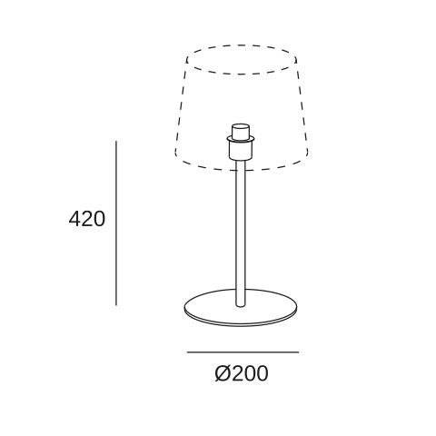 Настольная лампа LEDS C4 Metrica Round, 10-4759-81-82, Satin никель, 15 Вт