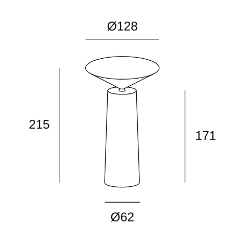 Настольная лампа LEDS C4 Cocktail, 10-8327-05-05, черный, 2700 K, 3.5 Вт
