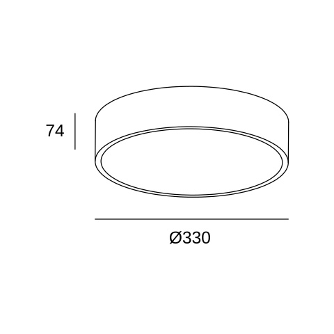 Потолочный светильник LEDS C4 Caprice, 15-6197-14-M1, белый, SW 2700-3000-4000 K, 32 Вт