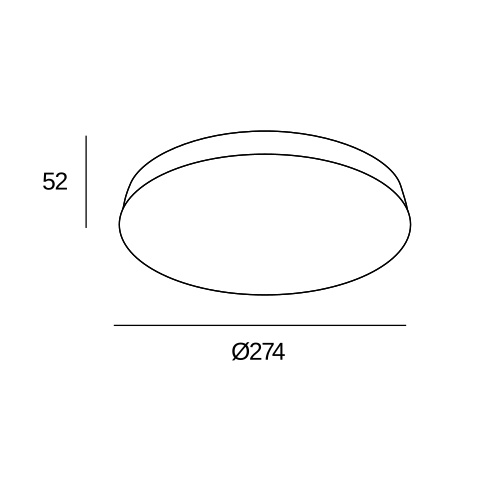 Потолочный светильник LEDS C4 Circle, 15-6429-21-F9, хром, 3000 K, 24.6 Вт