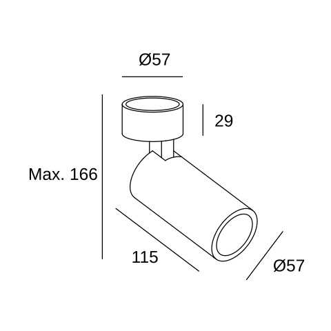 Настенно потолочный светильник LEDS C4 Simply 1 Body, 15-7982-14-14, белый, 8 Вт