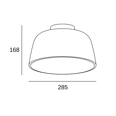 Потолочный светильник LEDS C4 Miso, 15-8330-EM-14, Stone серый, 15 Вт