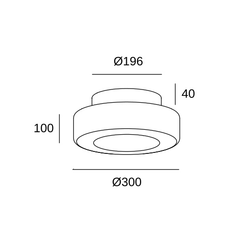 Потолочный светильник LEDS C4 Strata, 15-8456-05-08, черный, 44 Вт