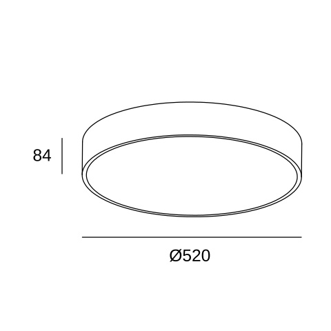 Потолочный накладной светильник LEDS C4 Caprice, 15-A023-60-M1, черный, SW 2700-3000-4000 K, 39.6 Вт
