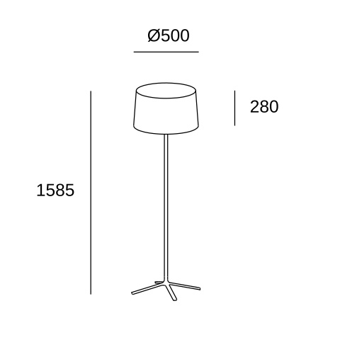 Торшер LEDS C4 Hall, 25-1940-BW-T007, 45 Вт
