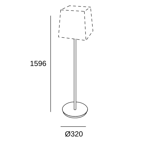 Торшер LEDS C4 Deluxe, 25-4919-21-82, хром, 15 Вт