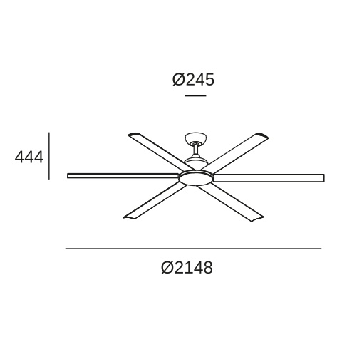 Потолочная люстра LEDS C4 Handia, 30-5638-DB-DB, Metallic серый
