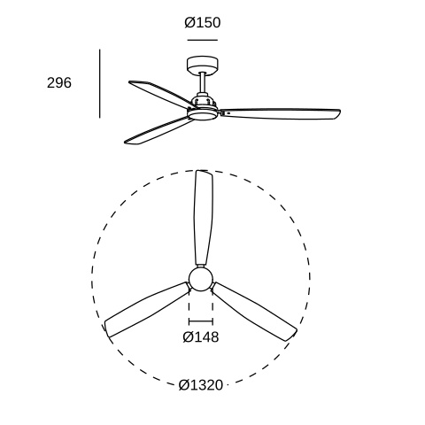Потолочная люстра LEDS C4 Xaloc, 30-8343-05-93, черный