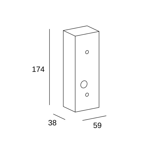 Запчасть LEDS C4 Hall recessing kit for brick wall, 71-4787-AV-AV, Acero galvanizado