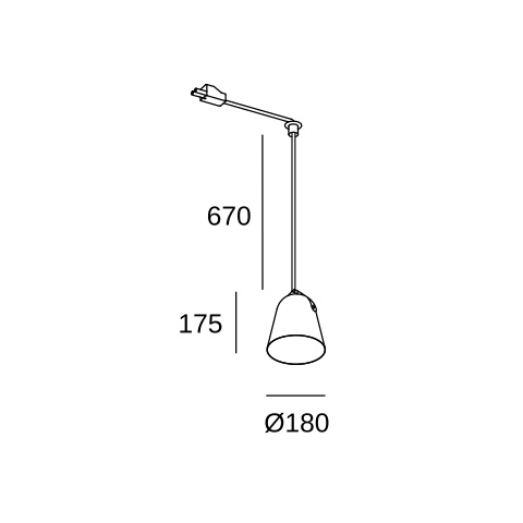Подвесной светильник LEDS C4 Napa Small for Deltatrack, 71-8489-05-DN, черный, 15 Вт
