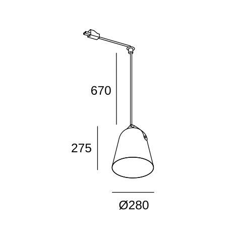 Подвесной светильник LEDS C4 Napa Big for Deltatrack, 71-8491-05-05, черный, 15 Вт