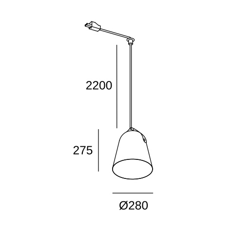 Подвесной светильник LEDS C4 Napa Big for Deltatrack, 71-8492-EM-EM, Stone серый, 15 Вт