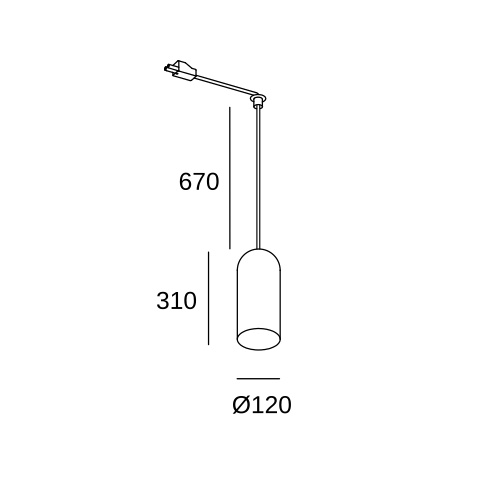 Подвесной светильник LEDS C4 Glam for Deltatrack, 71-8493-DN-12, матовый золотой, 9 Вт