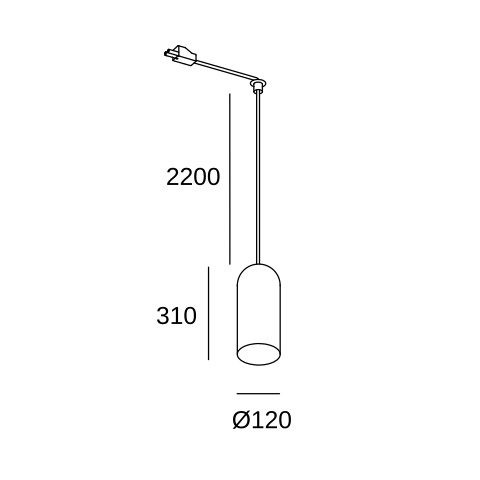 Подвесной светильник LEDS C4 Glam for Deltatrack, 71-8494-DN-14, матовый золотой, 9 Вт