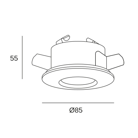 Встраиваемый потолочный светильник LEDS C4 Split, 90-7682-14-14, белый, 5 Вт