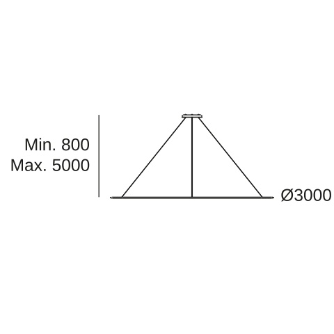 Подвесной светильник LEDS C4 Circular Inward Surface, CD4D-00W9AZDU05, черный, 3000 K, 190 Вт
