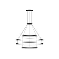 Подвесная люстра LEDS C4 Circular Inward 4 Rings, CD4I-00A9AZOU05, черный, 2400 K, 340.5 Вт