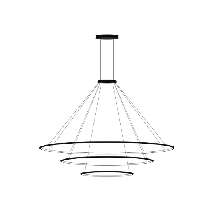 Подвесная люстра LEDS C4 Circular Outward 3 Rings, CF4G-00A9AZRU14, белый, 2400 K, 331.1 Вт