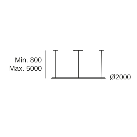 Подвесной кольцевой светильник LEDS C4 Circular Outward, CF5C-00X9AZOU05, черный, 4000 K, 118.5 Вт