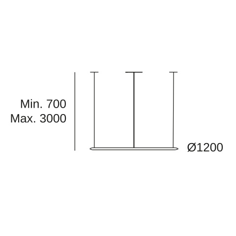 Подвесной овальный светильник LEDS C4 Circular Vertical Side, CP5B-00V9AZDU14, белый, 2700 K, 70 Вт