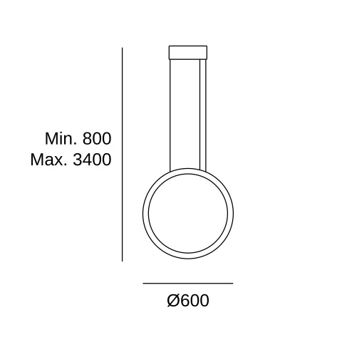Подвесной светильник LEDS C4 Circular Vertical Inward Surface, CV4A-00V9AZDUEF, золотой, 2700 K, 38 Вт
