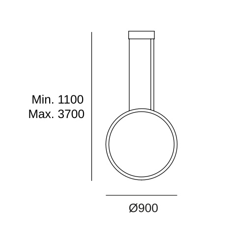 Подвесной кольцевой светильник LEDS C4 Circular Vertical Inward Surface, CV4K-00A9AZRUEF, золотой, 2400 K, 52 Вт