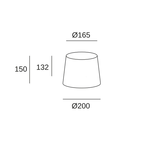 Абажур LEDS C4 Shade Round, PAN-157-14