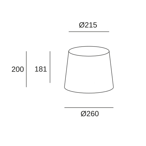 Абажур LEDS C4 Shade Round, PAN-161-T008
