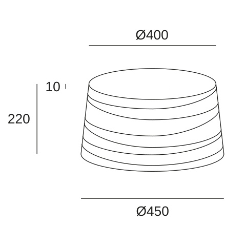 Абажур LEDS C4 Shade round horizontal wrapping, PAN-164-05