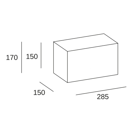 Абажур LEDS C4 Shade rectangular, PAN-176-14