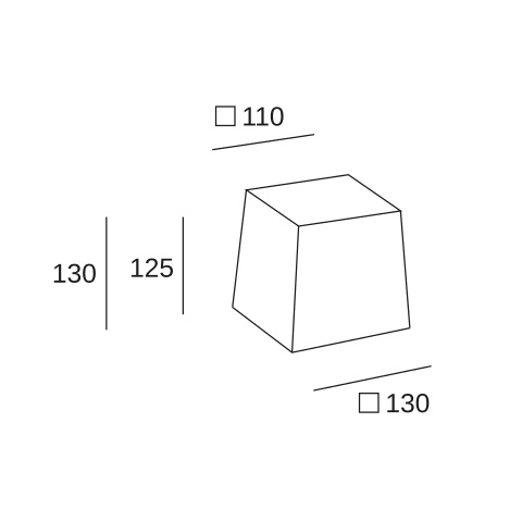 Абажур LEDS C4 Shade Square, PAN-178-14