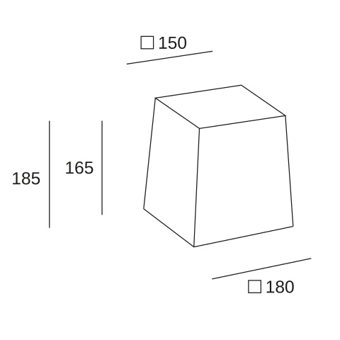 Абажур LEDS C4 Shade Square, PAN-179-14